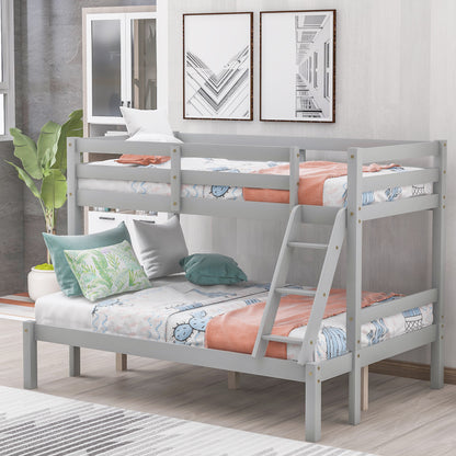 Twin over full bunk bed (Gray)