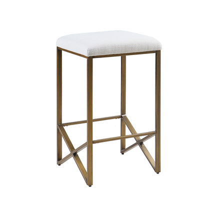 Backless Upholstered Counter Stool 26"H