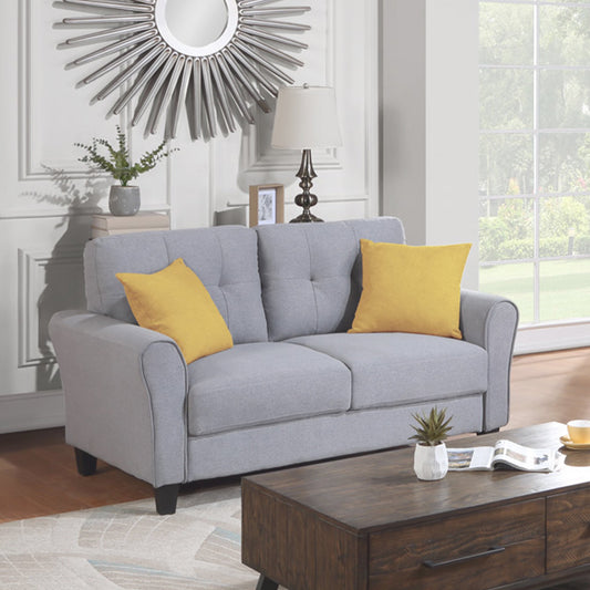 Gewnee 58" Modern Loveseat Sofa, Upholstered 2 Seater Sofa Couch for Living Room,Gray