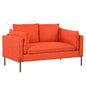 Gewnee 56" Upholstered Loveseat,Modern Linen Fabric Sofa Couch for Living Room,Orange