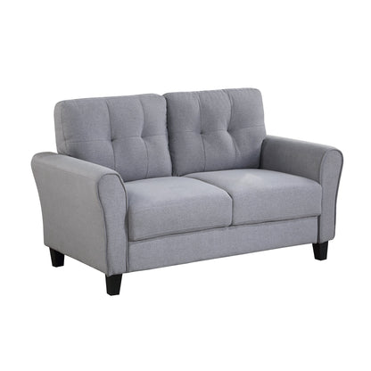 Gewnee 58" Modern Loveseat Sofa, Upholstered 2 Seater Sofa Couch for Living Room,Gray