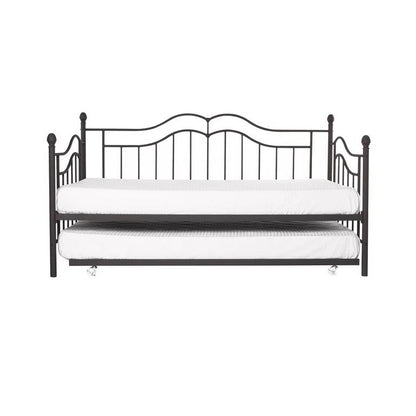 Gewnee Tokyo Metal Daybed And Trundle, Twin/Twin Size Frame, Bronze