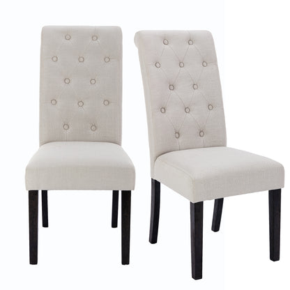 Button-Tufted Upholstered Dining Chair  Set of 2 W21237515