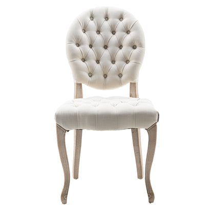 French Country Tufted Button Dining Chair Set of 2  W21236872