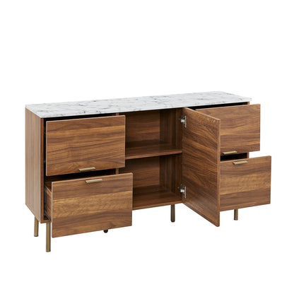 48-inch Modern Walnut 4-drawer Buffet W138558082