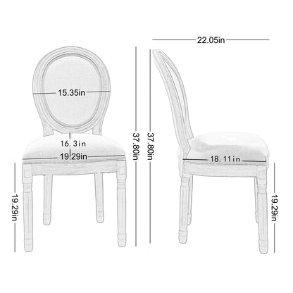 French Country Dining Chair Set of 2 W21248038